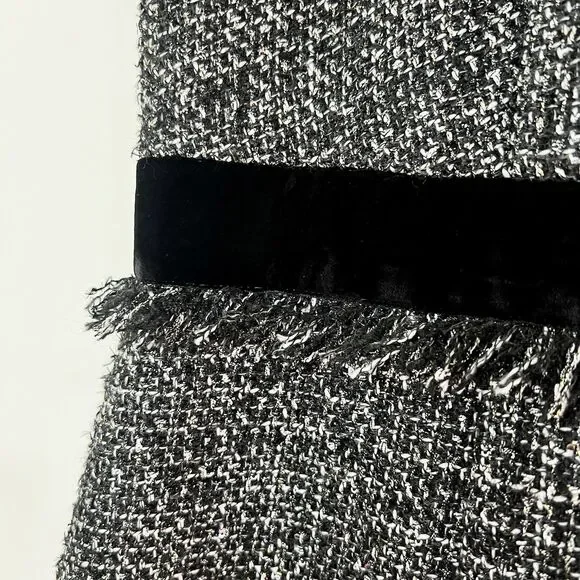 J. Crew Sparkling Constellation Sheath Dress Black Metallic Tweed Sz 12T Tall - Picture 4 of 13